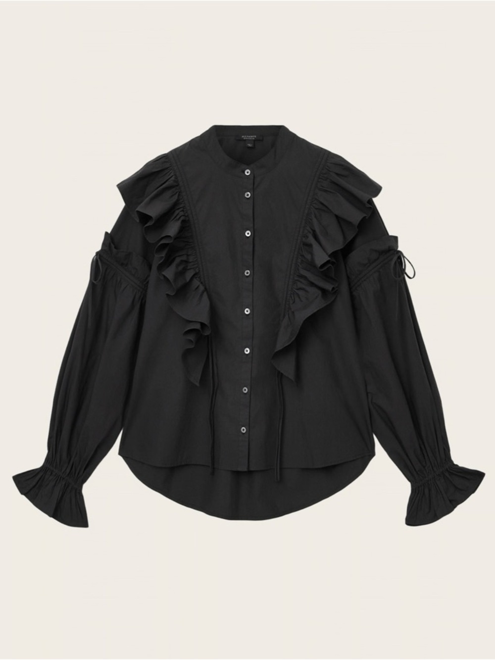 Lulu ruffled cotton shirt